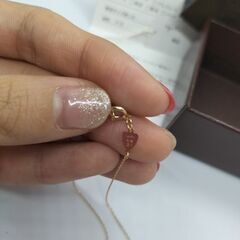 【未使用】agete ダイヤ　0.1ct シークレットセッティング　ネックレスの画像