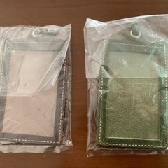 革製パスケース　カードケース　2個の画像