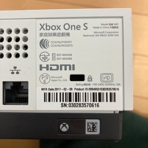 xbox one s HDD 1TB 動作品　コントローラー2個、GTA5ソフトセット