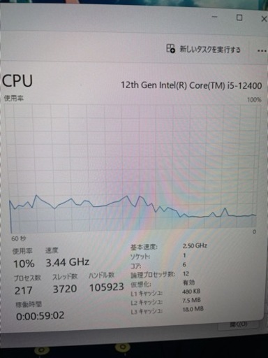 LEVELインフィニティ　ゲーミングPC RTX3050