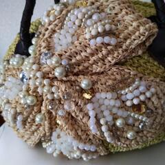 ハンドバック　カゴバック　ビーズバックの画像