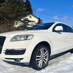 【不動車のため格安】車検あり！アウディQ7FSIクワトロ本革HID純正ナビ地デジ電動シート、エアサス4WD3600cc 車検長い令和6年5月の画像