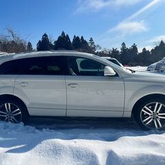 【不動車のため格安】車検あり！アウディQ7FSIクワトロ本革HID純正ナビ地デジ電動シート、エアサス4WD3600cc 車検長い令和6年5月の画像