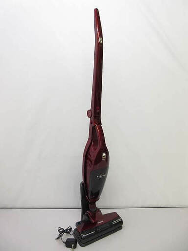 ss4696　ヤマゼン　スティッククリーナー　KSC-960D　レッド　掃除機　YAMAZEN　山善　コードレス　サイクロン　ハンディ　クリーナー　充電式　自立式　バッテリー　スリム　コンパクト　赤系
