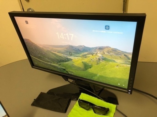 パソコンモニター　3Dメガネ