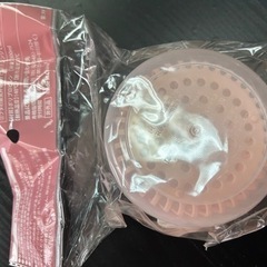 🌈 ザル付き★スチームコンテナ　ピンク　新品未開封の画像
