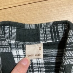 プチマイン　チェックシャツ　80センチの画像
