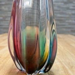 花瓶 オーロラガラス 大きめ 高さ29cm 2.2kgの画像