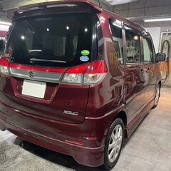 自社ローン★金利無し★ソリオS★ワインレッド★純正ナビ・ＴＶ・バックカメラ・ETC★両側パワースライドドア★スマートキー★プッシュスタート★純正エアロ★の画像
