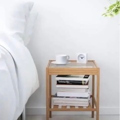 直接引取限定 【今年購入組立済み】IKEA 【ネスナ／ガラスサイドテーブル】の画像