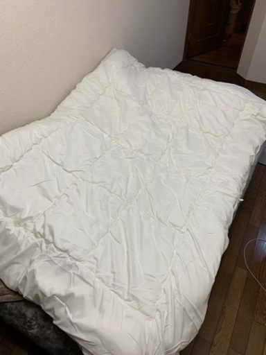 【美品】洗える掛け布団シングル＋カバー+布団クッションカバー