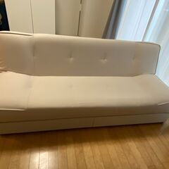 3人掛けソファベッド★中古・美品★ベージュの画像