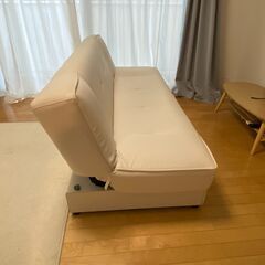 3人掛けソファベッド★中古・美品★ベージュ