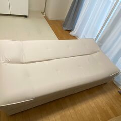 3人掛けソファベッド★中古・美品★ベージュの画像