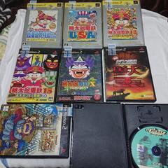 中古 プレステ2+ソフト8枚セットの画像