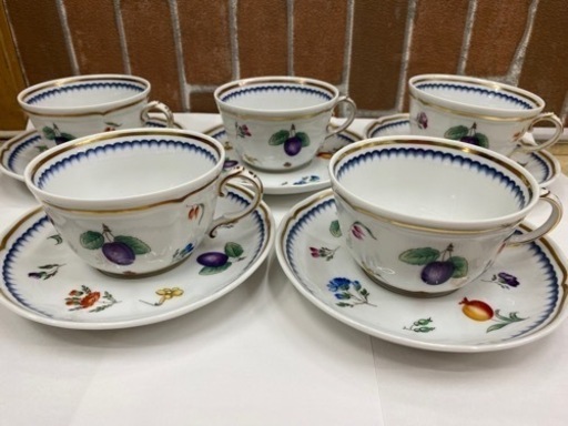 【愛品館江戸川店】リチャードジノリ イタリアンフルーツカップ &ソーサー5客セット ID102-025923-007
