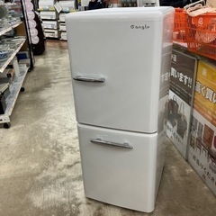 2018年式 149L eangle レトロ風 冷蔵庫 ANGRE151A1 中古 LGA-ANGRE151A1R 冷蔵庫 149L エディオン EDION e angle