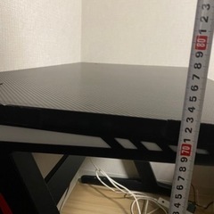 ゲーミング デスク パソコンデスク PCデスク カーボン天板 LED雰囲気ライト(幅100cm）の画像
