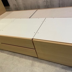 宮付き、引き出し付きシングルベッドフレームを無料で差し上げます！の画像