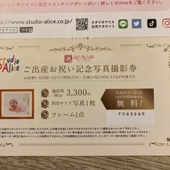 スタジオアリス写真撮影券