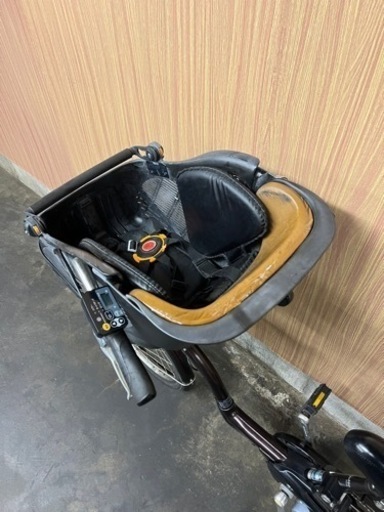 格安‼️  20インチ 子供乗せ 電動自転車 Panasonic ギュットミニ  茶色 リアチャイルドシート前後無料❗️ 3人乗り 自