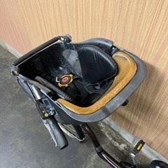 格安‼️  20インチ 子供乗せ 電動自転車 Panasonic ギュットミニ  茶色 リアチャイルドシート前後無料❗️ 3人乗り 自宅引き取り割引き⭕️ の画像