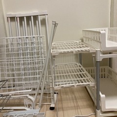 キッチンラック、突っ張り棚などまとめ売り13点