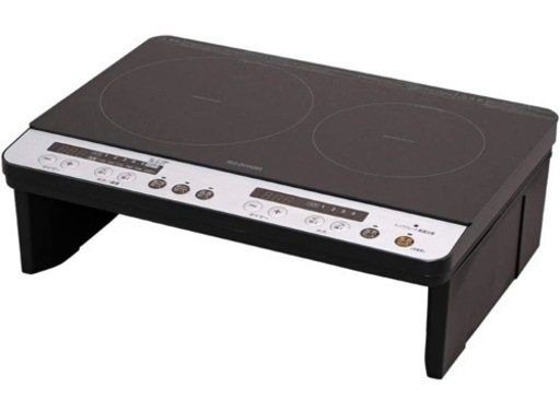 （日曜日まで)IH電子調理器　キッチン家電　iris  ブラック 箱付き