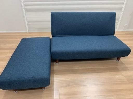 【値下げ】ニトリ　ソファベッド(オットマン付) 