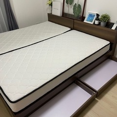 シングルベッド2台　マットレス付き