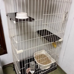 猫用、2段キャットケージ
