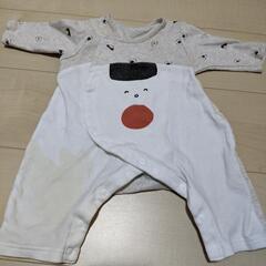 ベビー服 ロンパース カバーオール 長袖 おにぎり 秋冬 50c...