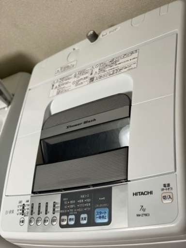 送料・設置込み　洗濯機　7kg HITACHI 2016年