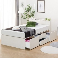 収納付きセミダブルベッド