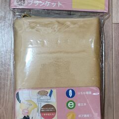 【最終値下げ】【新品　未使用】あったかブランケット　USB　ブラ...