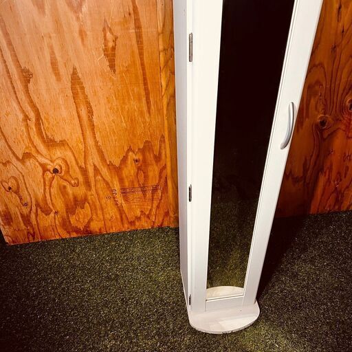  11362  姿見付き収納棚　シューズボックス　靴箱　高さ157cm   ?2月23、25、26日東大阪市 条件付き配送無料！   