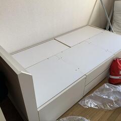 ?23日にお取引できる方値引き⬇️?収納付きベッド　ホワイト