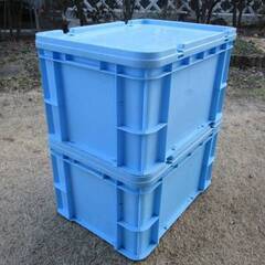 プラスチック箱2個.. サンコー サンボックス#54-2フタ　 幅550×奥行400×高さ330.5mm ...収納・工具箱・コレクションなどにの画像