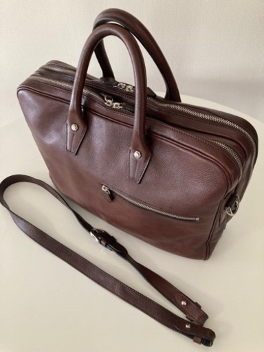 【最終値下】万双シモーネBOXダブル天ファスナー　ダークブラウン　メンズ