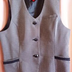 【処分】☆レディース☆事務服ベスト(ミニチェック)☆