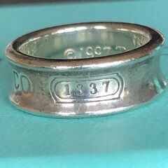 ティファニー　シルバー925　リング　指輪　Tiffany　サイズ7号　箱ケース・紙袋付の画像