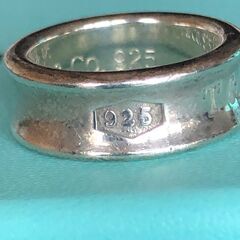 ティファニー　シルバー925　リング　指輪　Tiffany　サイズ7号　箱ケース・紙袋付の画像
