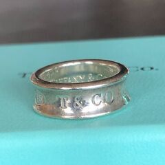 ティファニー　シルバー925　リング　指輪　Tiffany　サイズ7号　箱ケース・紙袋付の画像