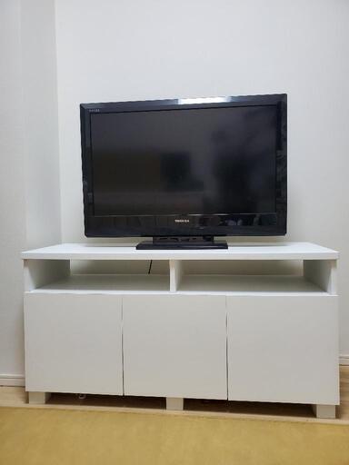 テレビ(東芝 32型液晶テレビ)　テレビ台セット