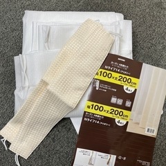 レースカーテン2枚  100×198 タッセル2枚