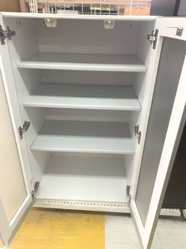 【リサイクルストアスターズ鹿大店】TOTO　クラッソシリーズ　食器棚　収納棚　ホワイト×シルバー