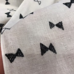 【生地】リボン　モノトーン　はぎれの画像