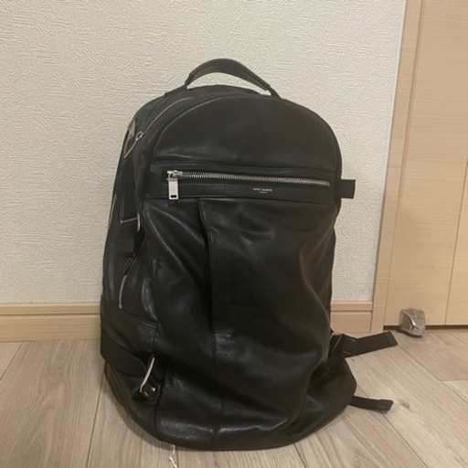 サンローラン バックパック シティYSL レザー黒 リュックサックバッグ