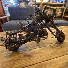 限定逸品　メタルアート　オブジェ　アメリカンバイク　●BA01G054の画像