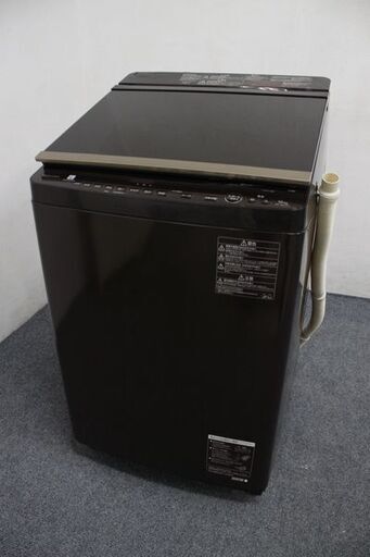 東芝 洗濯乾燥機 ZABOON ウルトラファインバブル洗浄W 洗10kg/乾5kg  AW-10SV7 グレインブラウン 2018年製 中古家電 店頭引取歓迎 R6896)